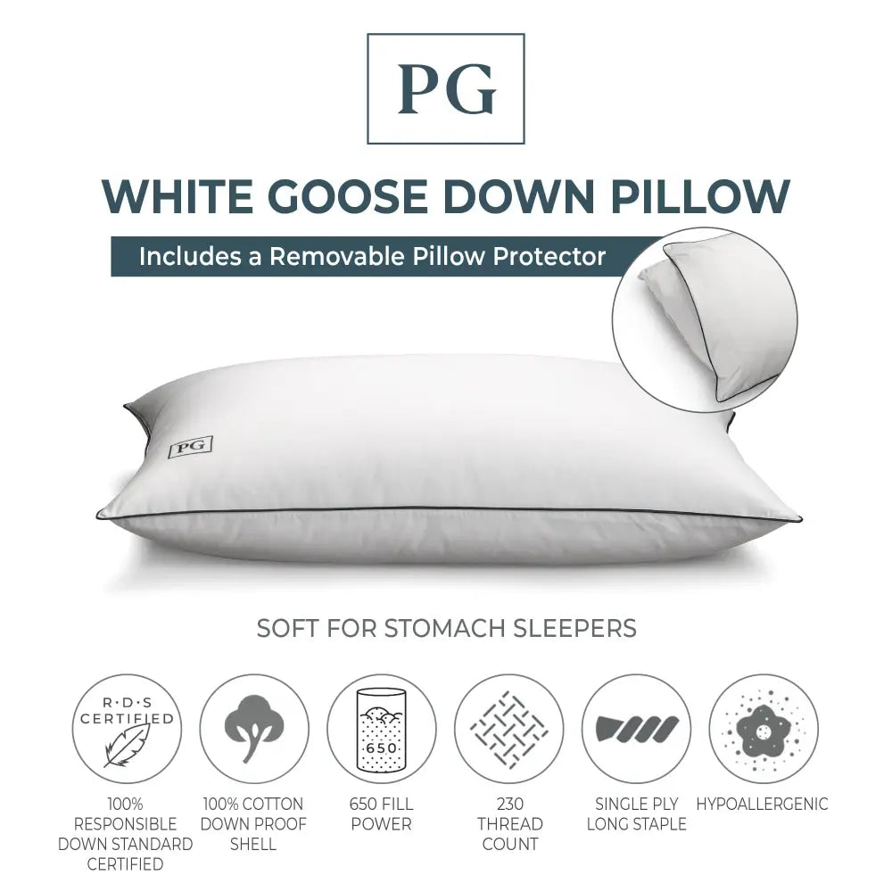 White Goose Down Pillow