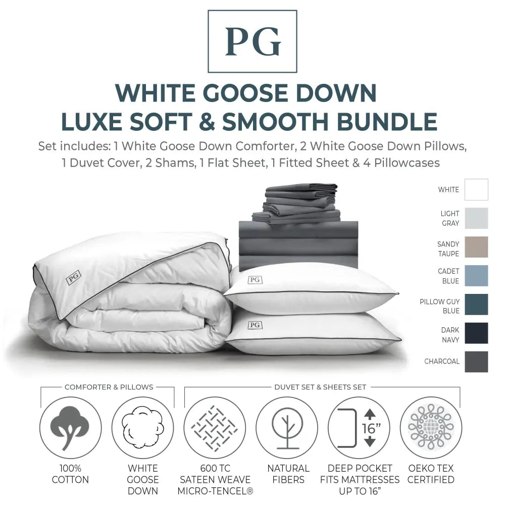 Luxe Soft & Smooth White Down Perfect Bundle