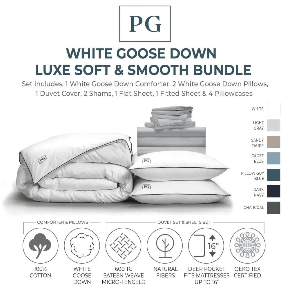Luxe Soft & Smooth White Down Perfect Bundle
