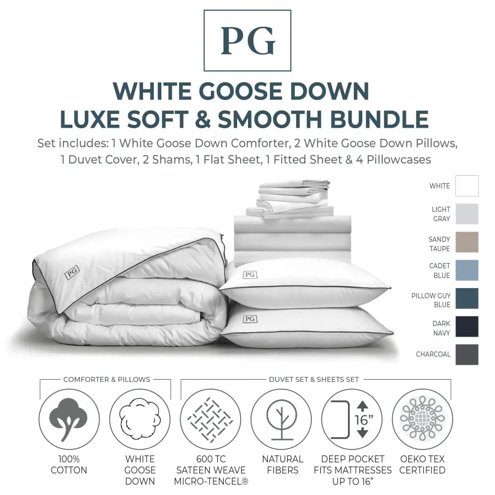 Luxe Soft & Smooth White Down Perfect Bundle