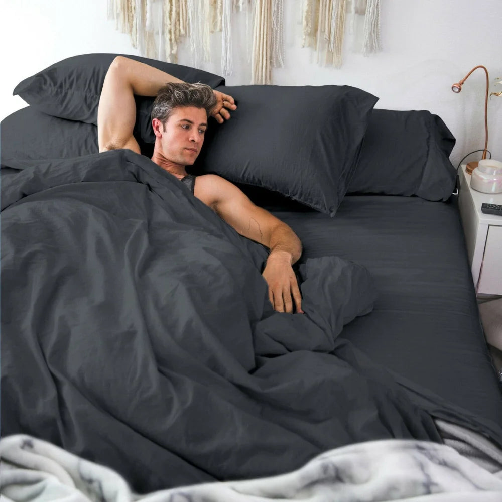 classic cool & crisp sheet set / Color-Charcoal
