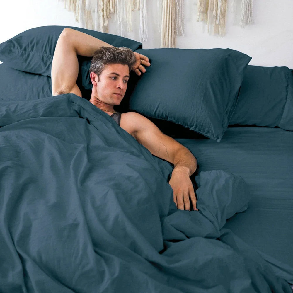 classic cool & crisp sheet set / Color-PG Blue