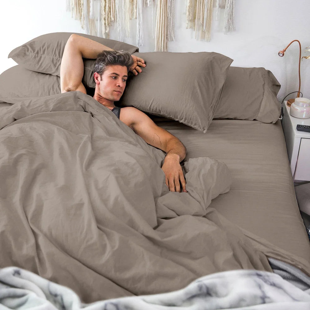 classic cool & crisp sheet set / Color-Sandy Taupe