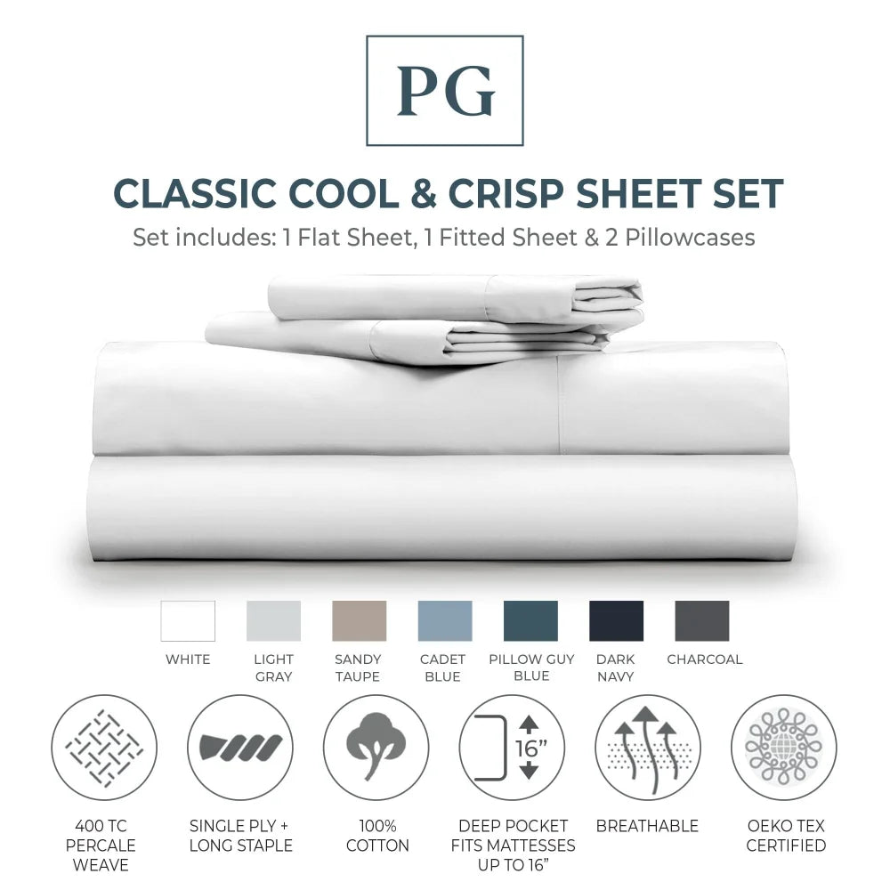 classic cool & crisp sheet set / Color-White