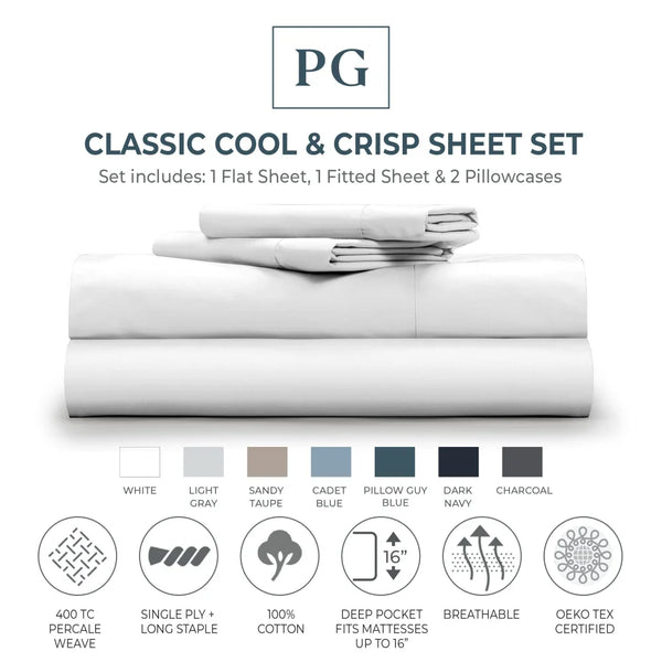 classic cool & crisp sheet set / Color-White