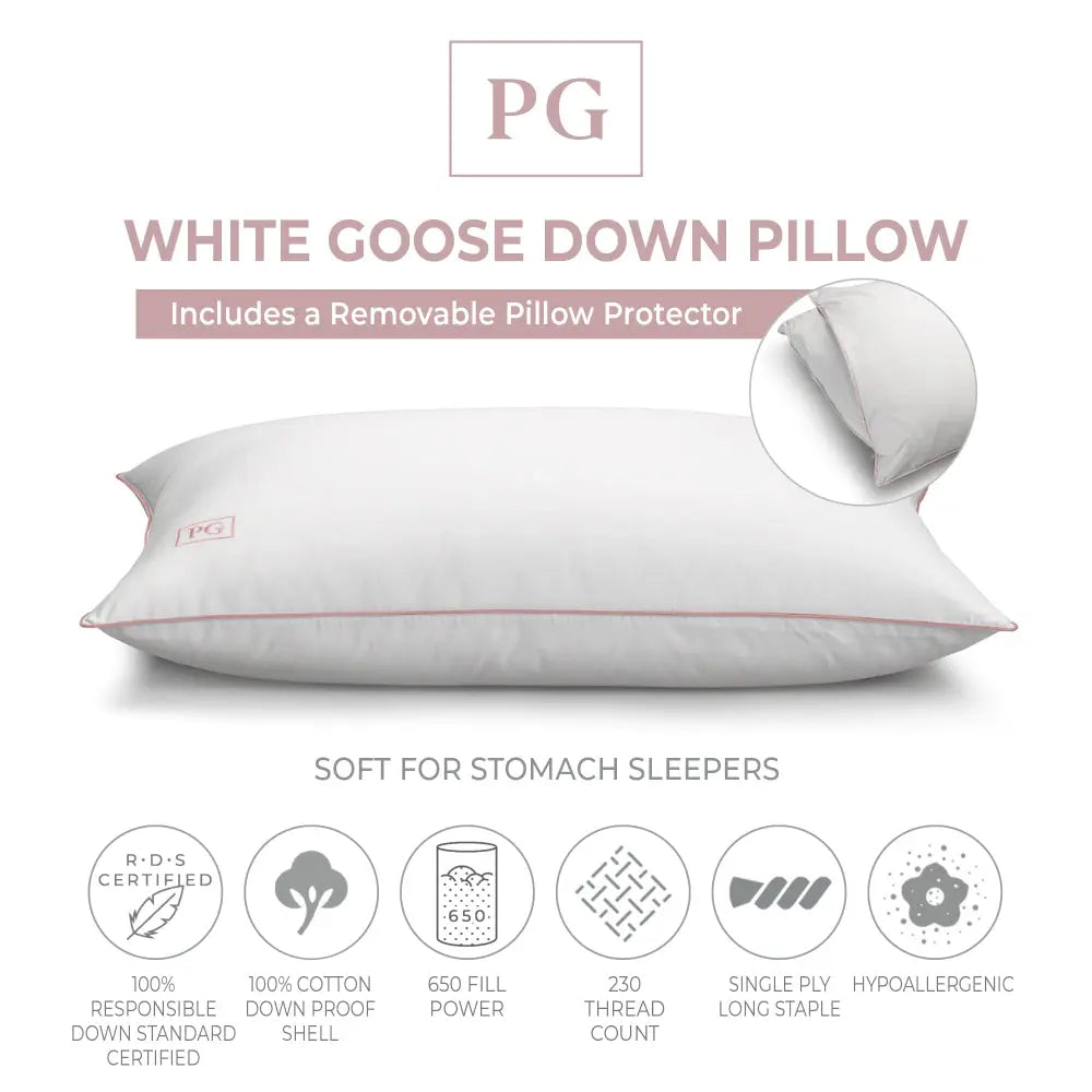 White Goose Down Pillow