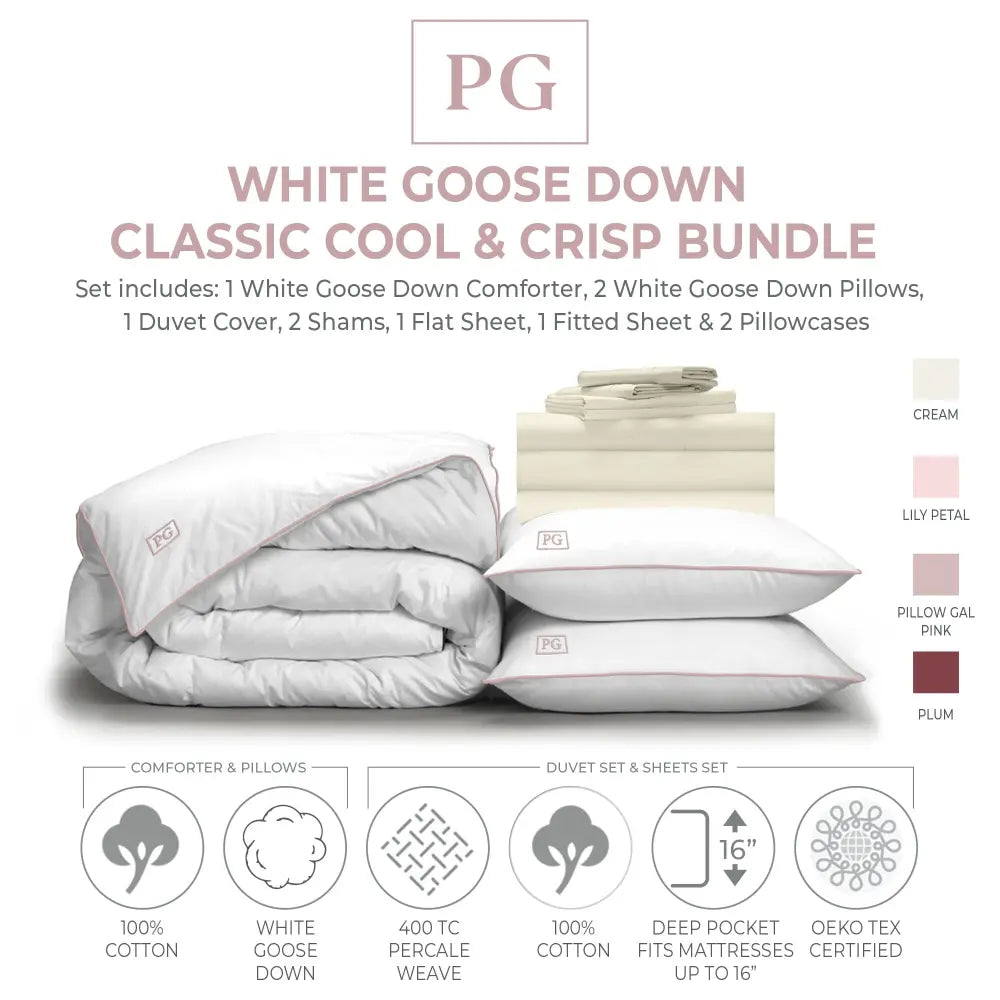 Luxe Soft & Smooth White Down Perfect Bundle