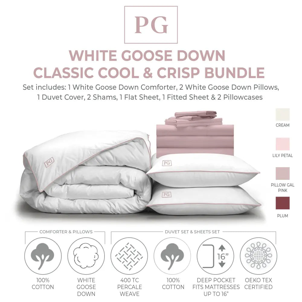 Luxe Soft & Smooth White Down Perfect Bundle