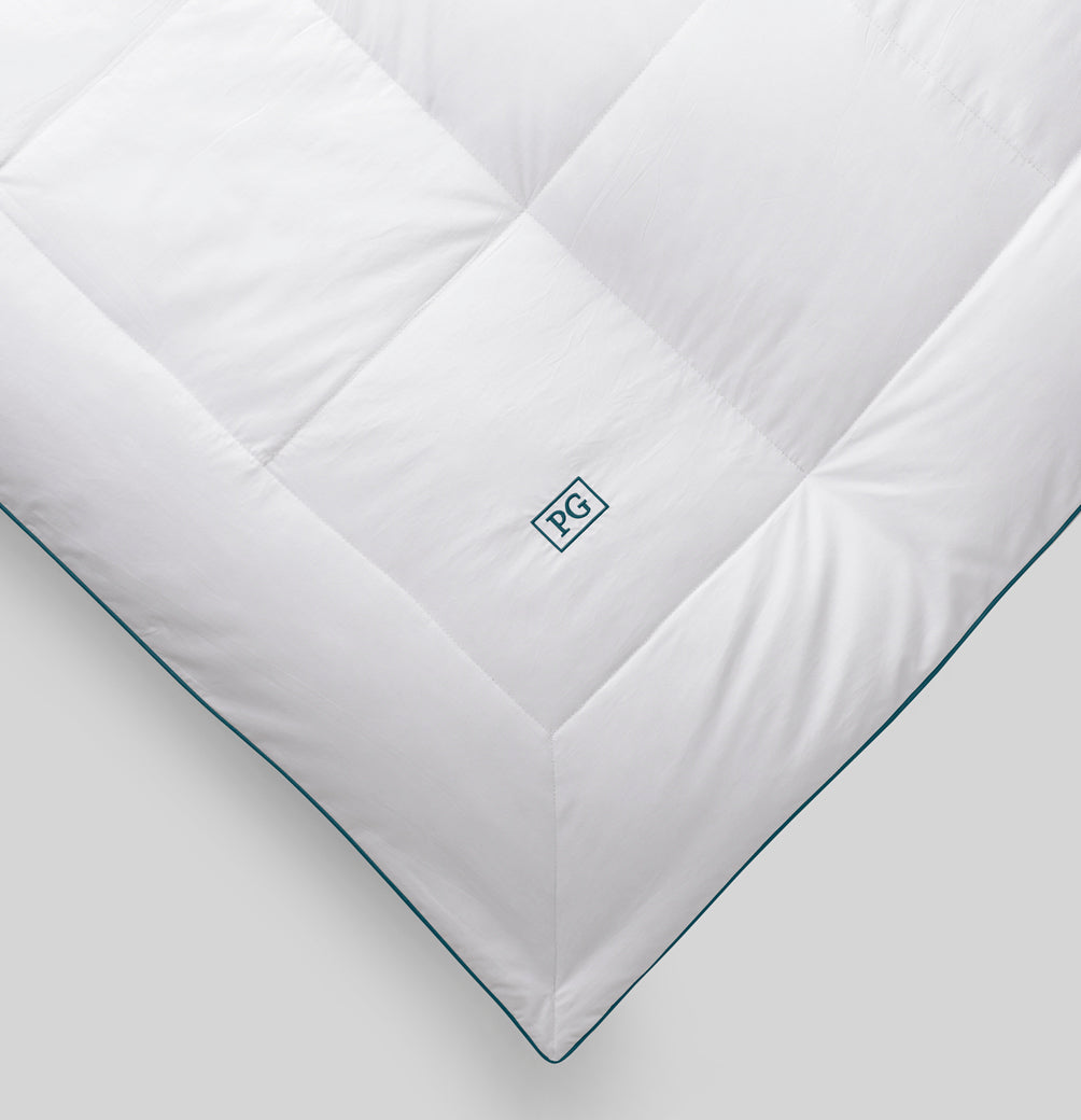 DownTop Featherbed Mattress Topper Blue Pillow Guy